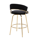 Jie - Glam Fixed Height Counter Stool (Set of 2)