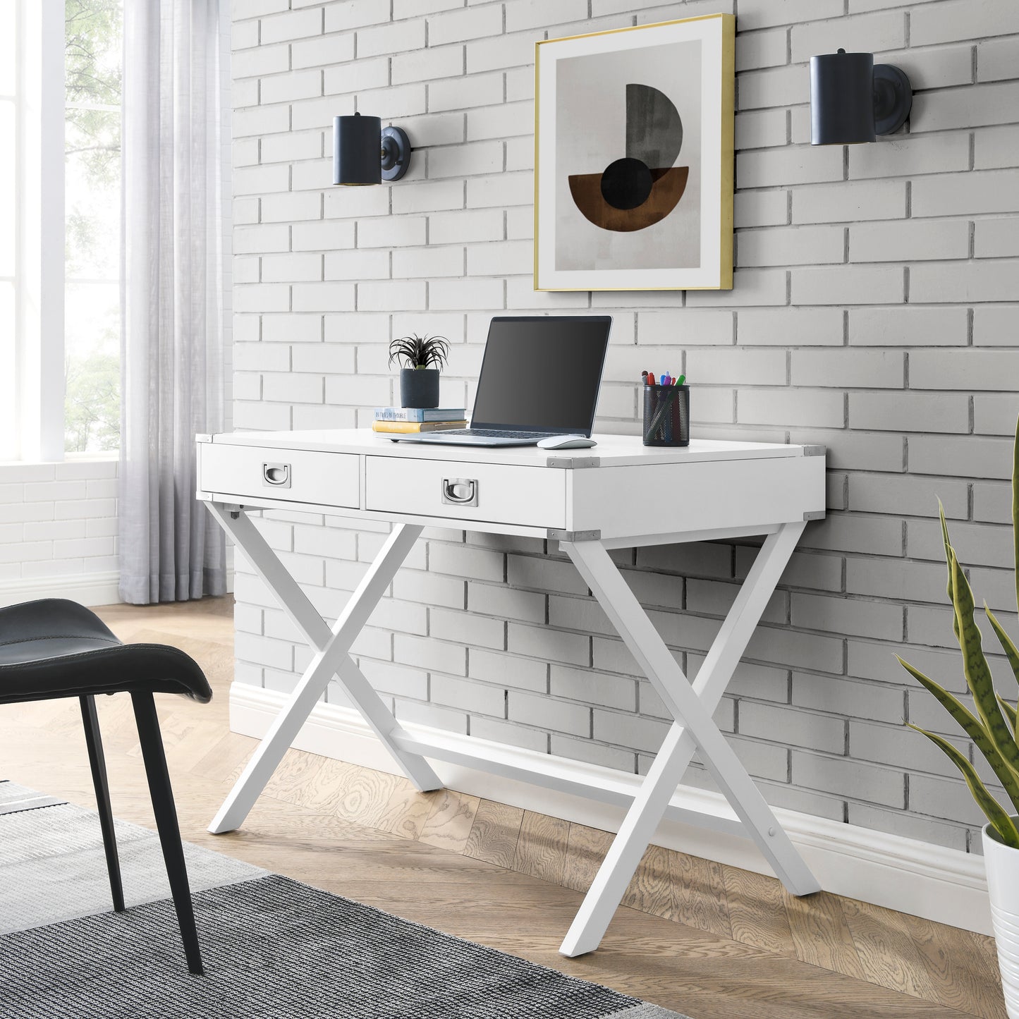 Computer Desk with Storage,Solid Wood Desk with Drawers, Modern Study Table for Home Office,Small Writing,