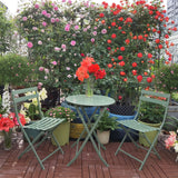 3 Piece Patio Bistro Set Of Foldable Round Table And Chairs