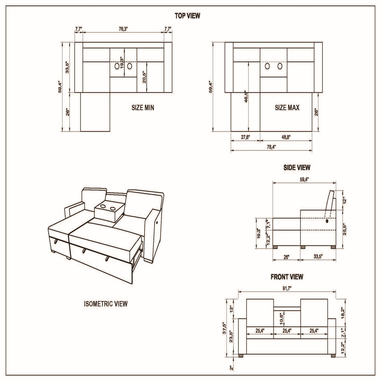 Territory - Pull Out Sofa Bed