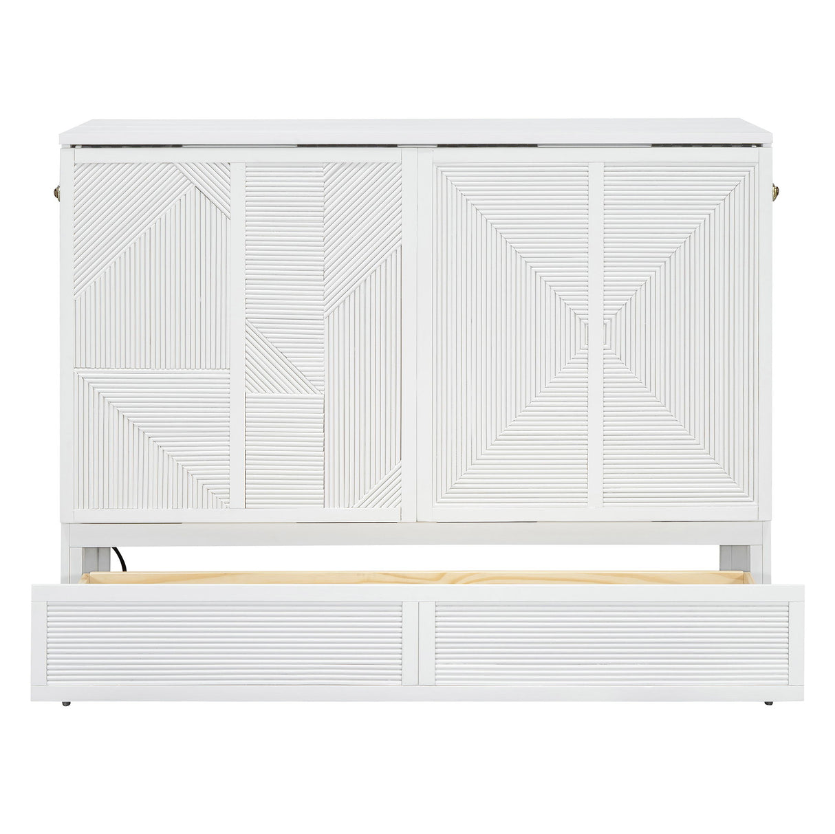 Murphy Bed With Large Drawer, USB Ports And Outlets