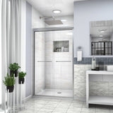 Modern Double Sliding Shower Enclosure, Tempered Glass
