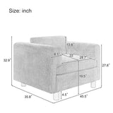 Modern Oversized Armchair Comfy Accent Chair Single Sofa For Living Room