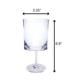 Halo - Leadingware Oval Plastic Wine Glasses (Set of 4) Unbreakable Bpa Free Acrylic, 12Oz - Clear