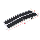 Portable And Foldable Wheelchair Ramp With Non Skid Surface
