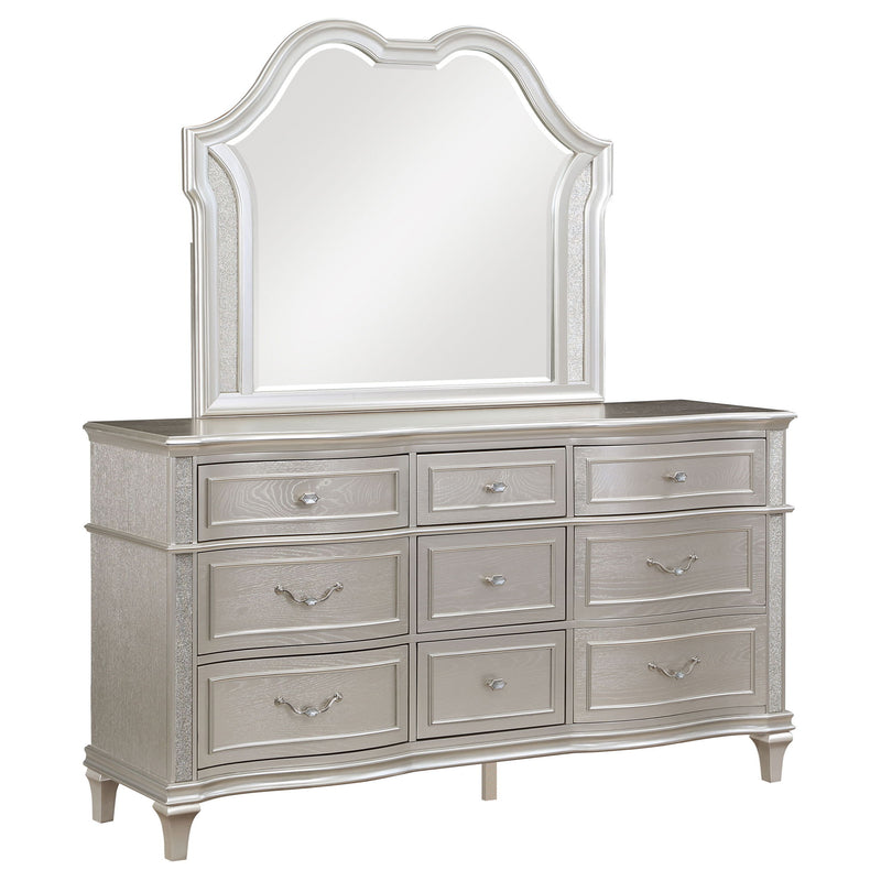 Colwood - 9 Drawer Dresser With Mirror - Silver