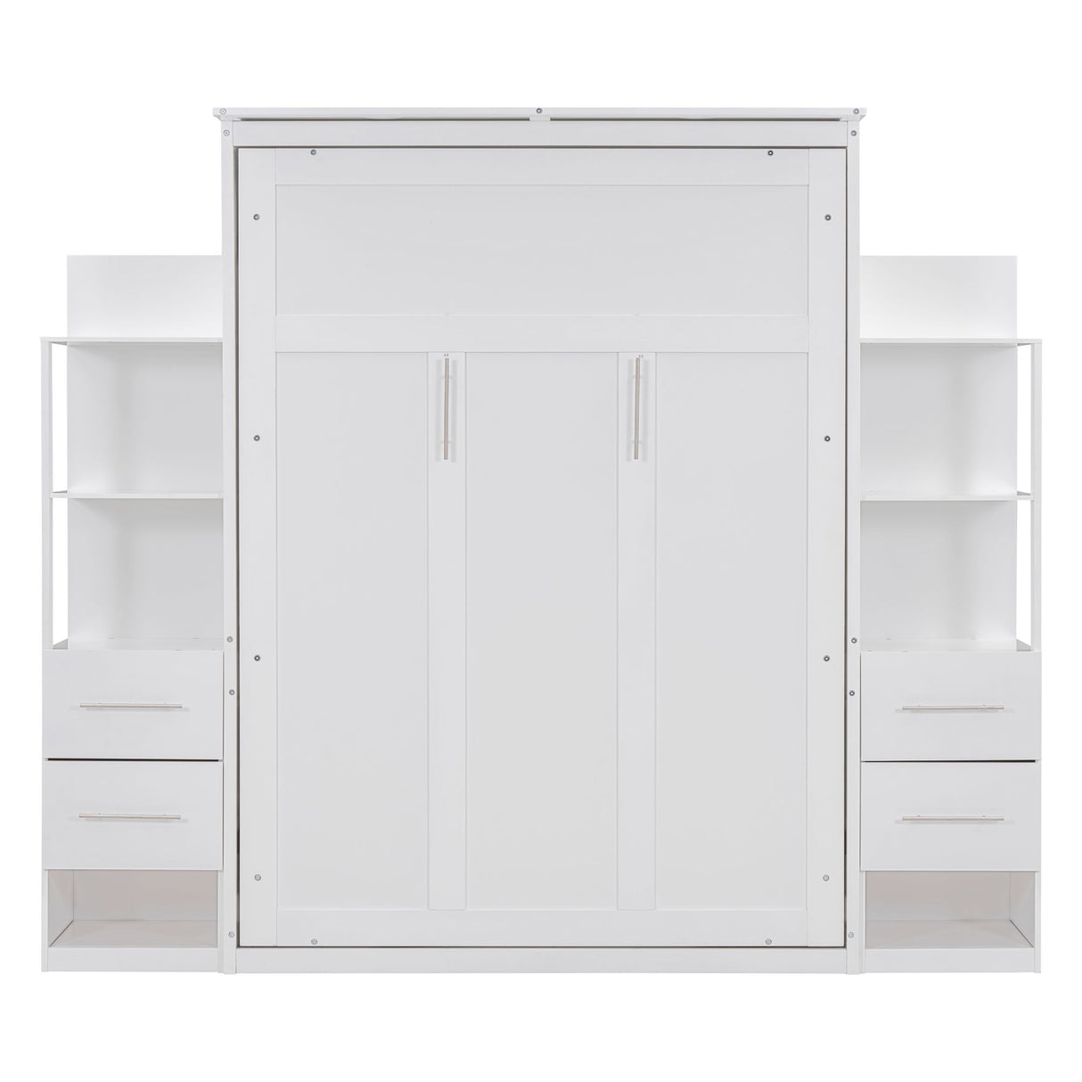 Murphy Wall Bed With Shelves, Drawers And LED Lights