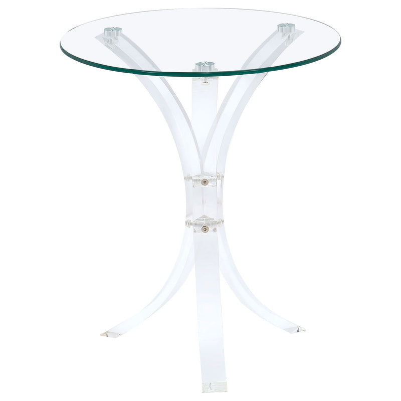 Bailey - Round Top Side Table - Clear
