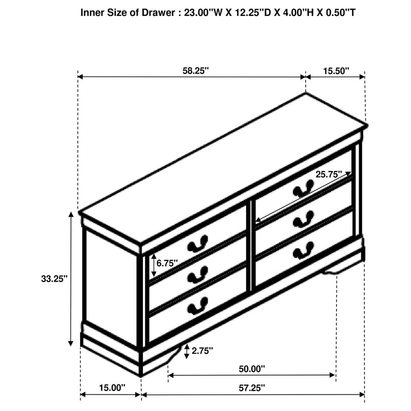 Frances - 6 Drawer Dresser