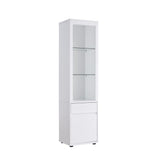 Modern Wine Showcasing Cabinet With Two Glass Shelves And Storage Cabinet