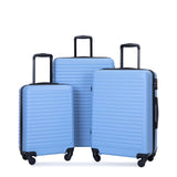 3 Piece Luggage Sets, Lightweight Suitcase With Two Hooks, Spinner Wheels, Tsa Lock
