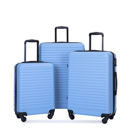 3 Piece Luggage Sets, Lightweight Suitcase With Two Hooks, Spinner Wheels, Tsa Lock
