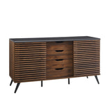 Contemporary Sliding Slat Door Sideboard