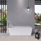 Freestandingn And Solid Surface, Soaking Bathtub For Bathroom - Matte White