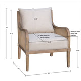Lily Pond - Accent Chair With Removable Back Cushion - Beige / Natural