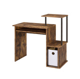Lyphre - Computer Desk - Weathered Oak / Black