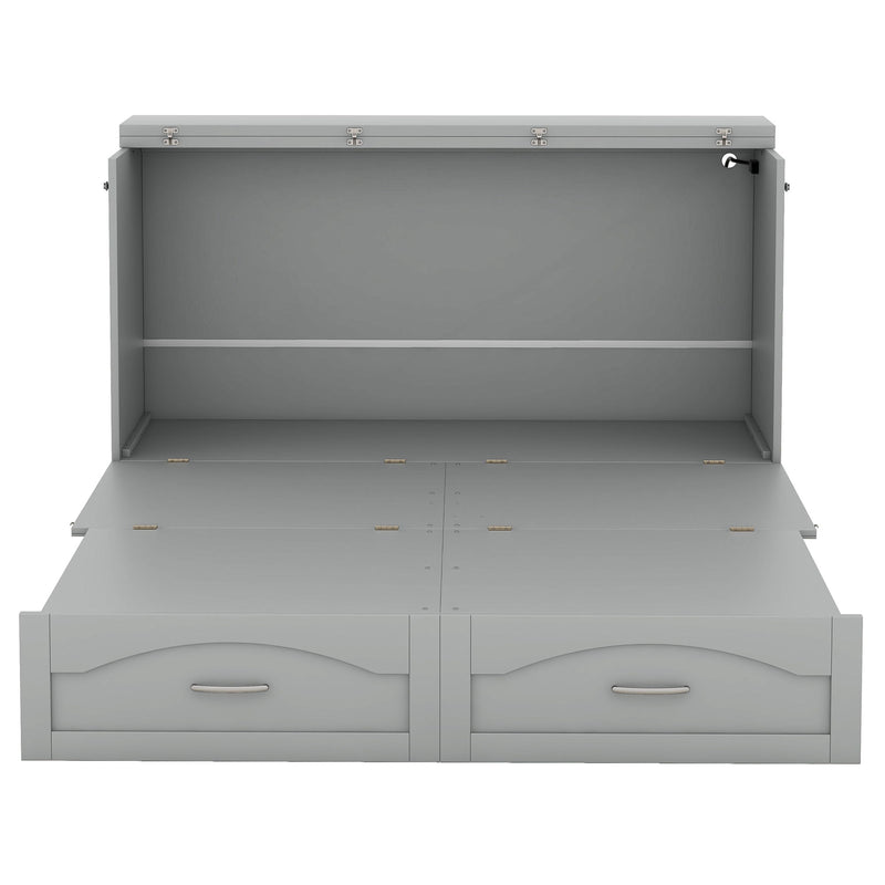 Murphy Wall Bed With Drawer And A Set Of Sockets & USB Ports, Pulley Structure Design