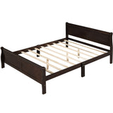 Platform Bed Frame Mattress Foundation Sleigh Bed With Headboard / Footboard / Wood Slat Suppor