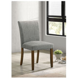 Luxe Upholstered Dining Side Chairs With Gently Curved Back (Set of 2)
