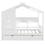 Modern Design House Bed With Storage Shelf