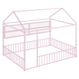 House Frame With Fence And Shelves