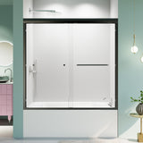 Semi-Frameless Double Sliding Shower Door, Bypass Shower Door, 1 / 4" (6Mm) Thick SGCC Tempered Glass Door