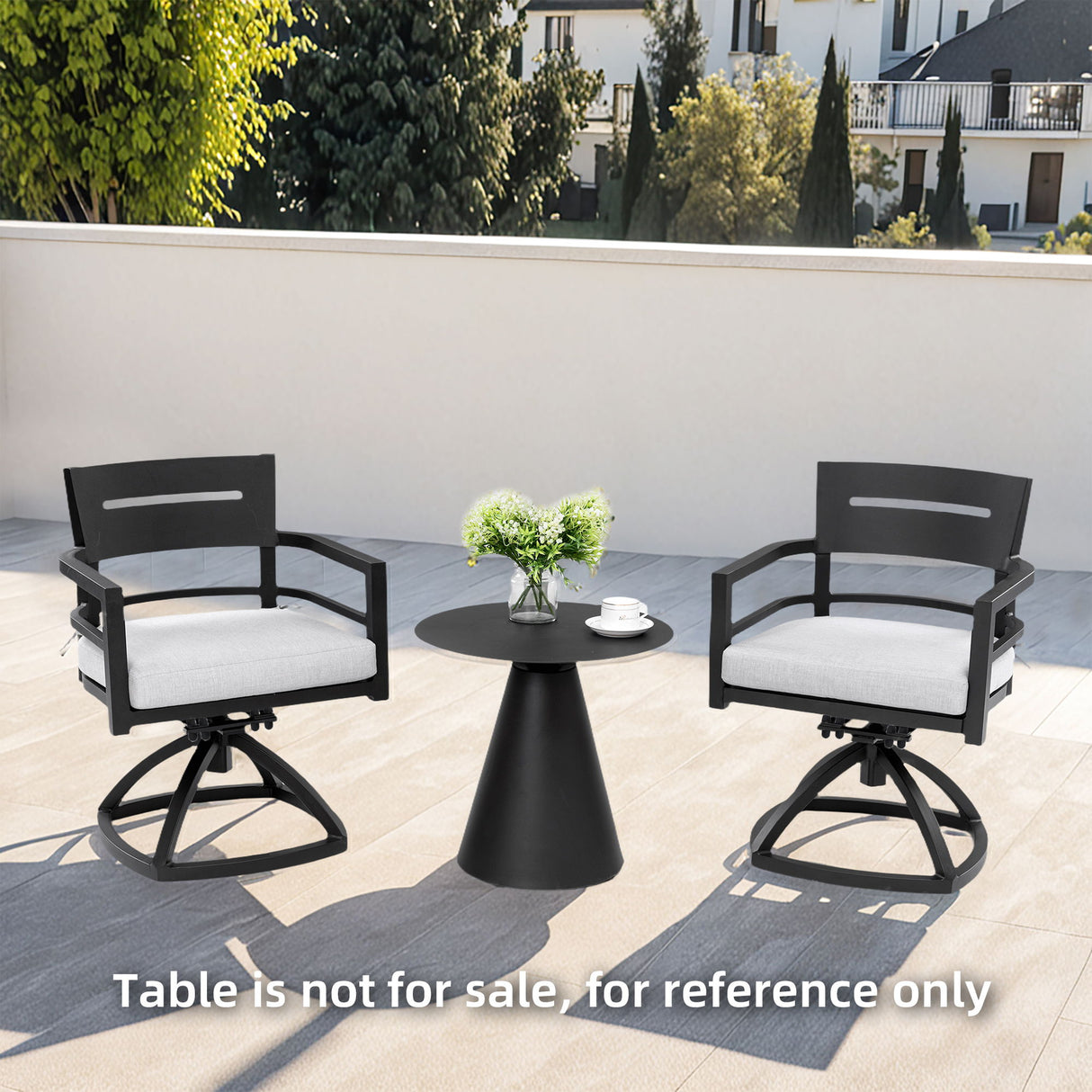 Outdoor Patio Swivel Rocker With Outdoor-Grade Sunbrella Fabric Cushions (Set of 2)