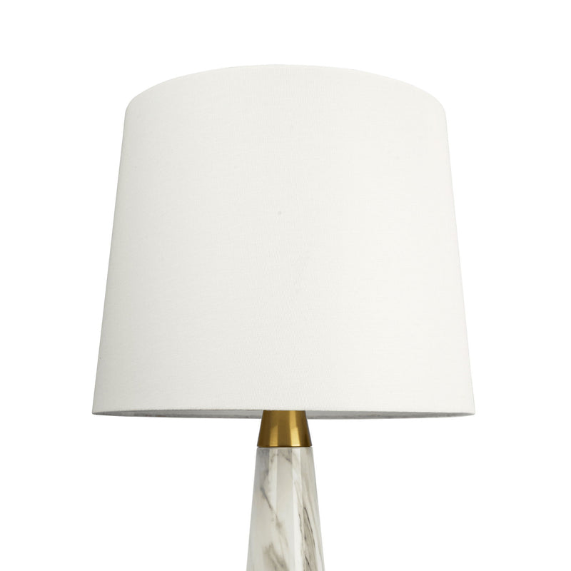 Enclave - Hydro Table Lamp With On / Off Switch Base Shade - Gold / White / White Marble