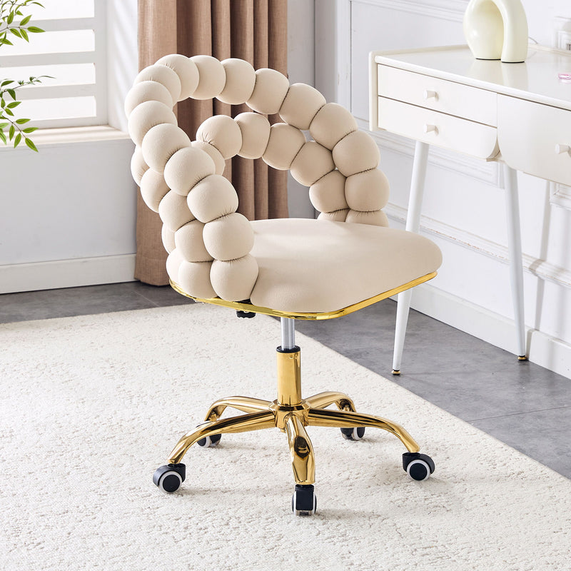 Puffy Bubble, Ball Chain Accent Chair With 5 Claw Casters