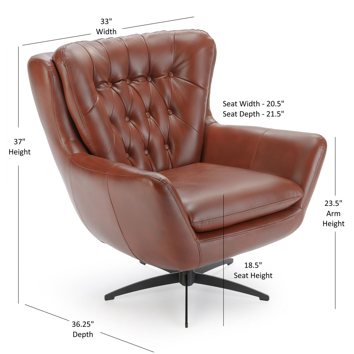 Calvin - Tufted Swivel Chair