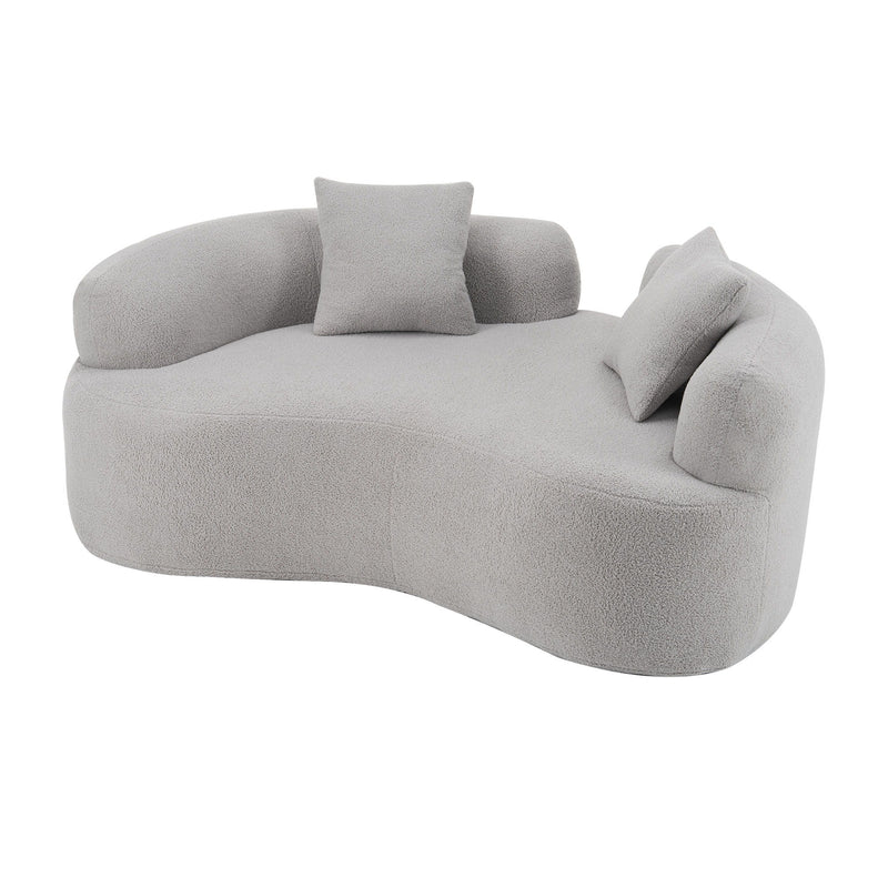 Modern Curved Loveseat