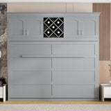 Murphy Wall Bed With Top Cabinets & Wine Rack