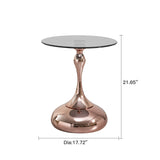 Modern Minimalist Coffee Table With Steel Legs And Tempered Glass Top