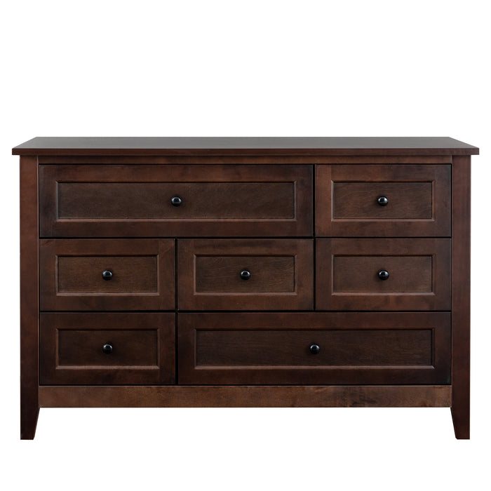 Solid Wood spray-painted drawer dresser bar,buffet tableware cabinet lockers buffet server console table lockers, retro round handle, applicable to the dining room, living room,kitchen corridor,auburn