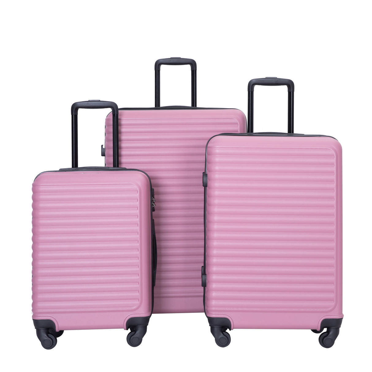 3 Piece Luggage Sets Lightweight Suitcase With Two Hooks, Spinner Wheels, Tsa Lock