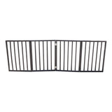 Pet Gate Dog Gate For Doorways, Stairs Or House Freestanding, Folding - Dark Brown