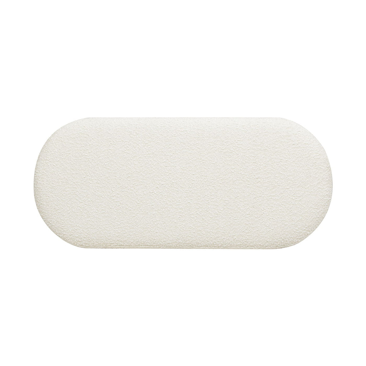 Fuji - Upholstered Bedroom Accent Bench With Natural Legs - Ivory White