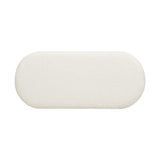 Fuji - Upholstered Bedroom Accent Bench With Natural Legs - Ivory White