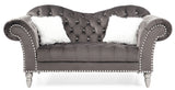 Elegant Round Arm Loveseat
