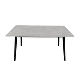 Chic Dining Table With High Pressure Laminate Top And Solid Wood Legs - Natural