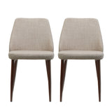 Modern Dining Chair With Iron Legs And Wood Finish