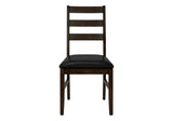 Dining Chair, Dining Room, Side, Upholstered, Transitional (Set of 2) - Black