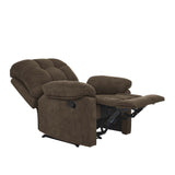 Devonaire - Manual Recliner With Padded Arms - Dark Brown