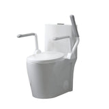 Upgraded Design Armrest, With Glossy Gw 007 1 Piece Toilet With Tornado Flush, Soft Close Seat, Dual Flush Map 1000G, Comfort Chair Seat - Gloss White