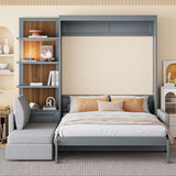 Murphy Bed With Sofa And Shelves