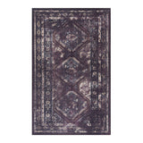 Maval - 8' X 10' Washable Area Rug - Black / Burgundy