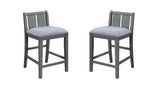 Graham - 3 Piece Small Space Counter Height Dining Table With Shelves And 2 Chairs (Set of 3)