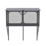 Premium Cat Window Box With Bug Proof Net For Large Indoor Cats Spruce Wood & Polyester - Antique Gray