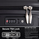 3 Piece Set Expandable Hardshell Suitcase Double Spinner Wheels