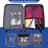 Expandable 3 Piece Luggage Sets Lightweight & Durable Suitcase, Spinner Wheels, Tsa Lock